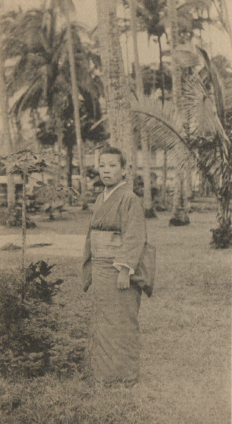 Madam Tokio, a shareholder of Chitose Rubber Estate, undated. Image reproduced from 佃光治 (Tsukuda Mitsuharu), 馬來に於ける邦人活動の現況 (Marai ni okeru Hōjin Katsudō no Genkyō). 新嘉坡: 南洋及日本人社 (Shingapōru Nan’yō oyobi Nihonjinsha), 1917. (From National Library Singapore, call no. RRARE 305.89560595 TSU-[LSB]).